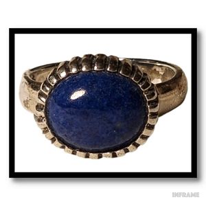 Sterling Silver Dark Blue Lapis Lazuli Vintage Ring